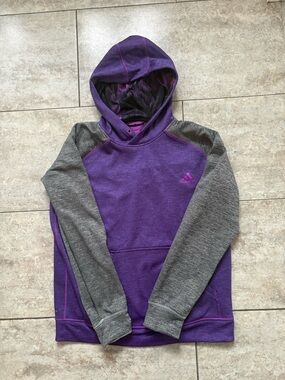 adidas Purple and Gray Pullover Hoodie